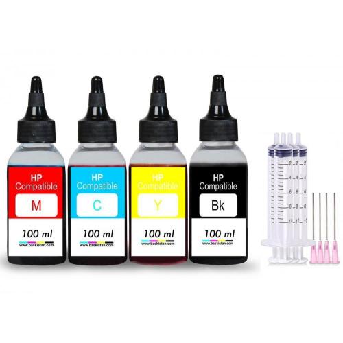 Hp 704 Kartuş Uyumlu Mürekkep Seti (4x100 ml) 3000 Sayfa Baskı