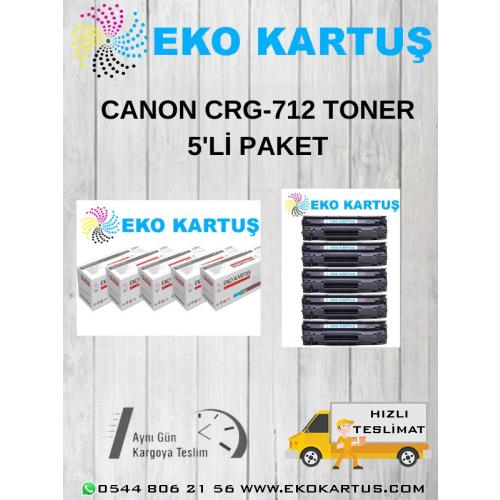 CANON CRG 712  EKONOMİK AVANTAJLI 5'Lİ MUADİL TONER
