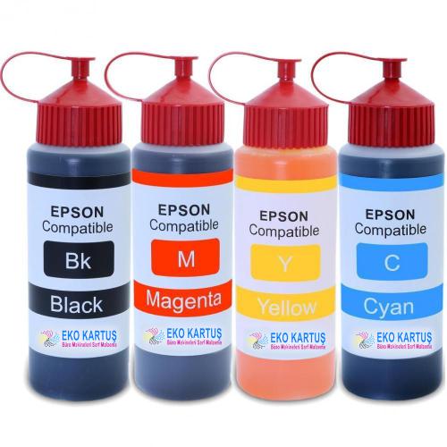 Canon E404 Uyumlu Mürekkep Seti (4x500 ml) 15000 Sayfa Baskı