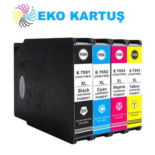 Epson T7551-T7552-T7553-T7554  MUADİL KARTUŞ TAKIMI