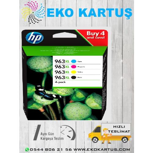 HP 963XL 4 RENK ORİJİNAL KARTUŞ SETİ