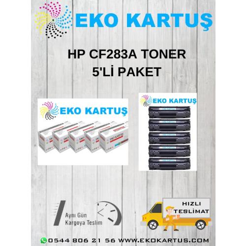 HP CF283A (83A) EKONOMİK AVANTAJLI 5'Lİ MUADİL TONER
