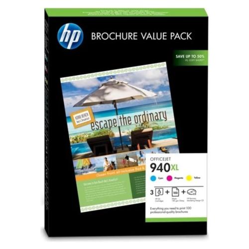 Hp 940Xl Cg898Ae Renkli Set Kartuş + Fotoğraf Kağıdı Pro 8000 / 8500