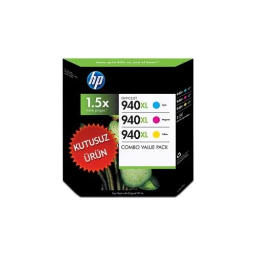 Hp 940Xl Ch637Bn 3Lü Paket Kartuş Sarı + Kırmızı + Mavi