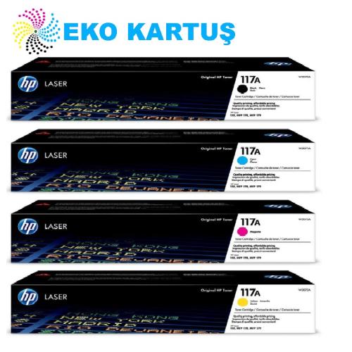 Hp Color Laser 150nw W1120A  (117a) 4 Renk Takım Orijinal Toner